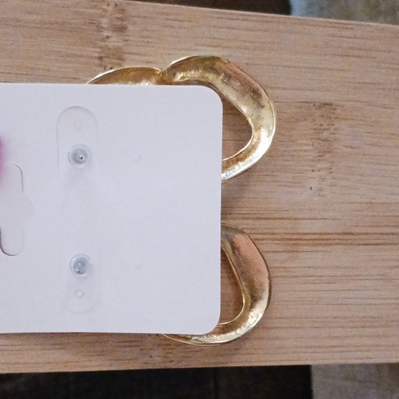 Gold Tone Post Earrings - Picture 2 of 5